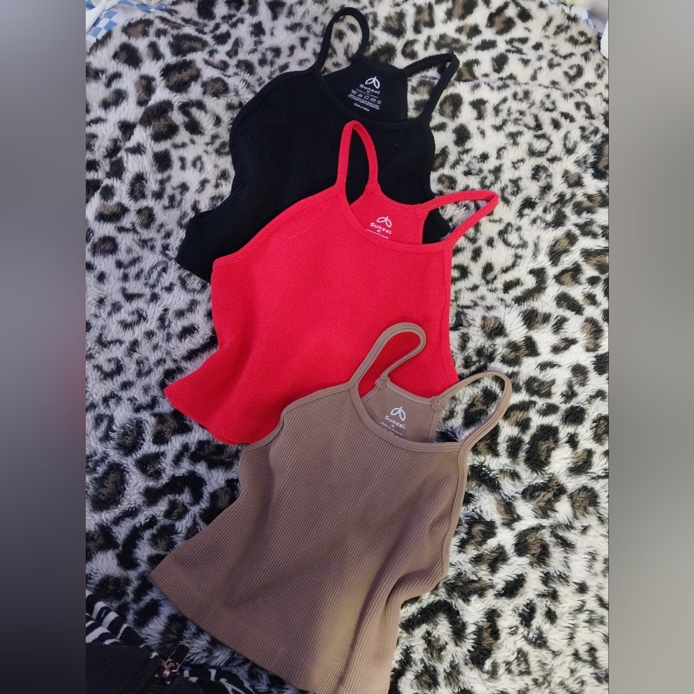 Set of Three Sunzel Workout Tank Tops